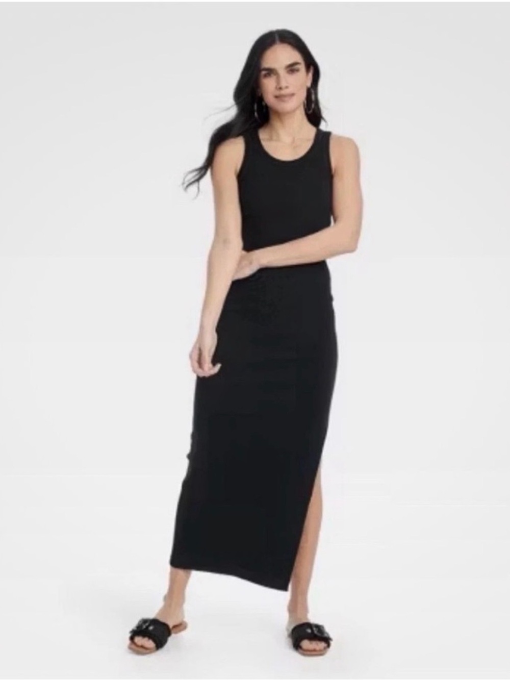 Universal Thread Classic Black Tank Maxi Dress
